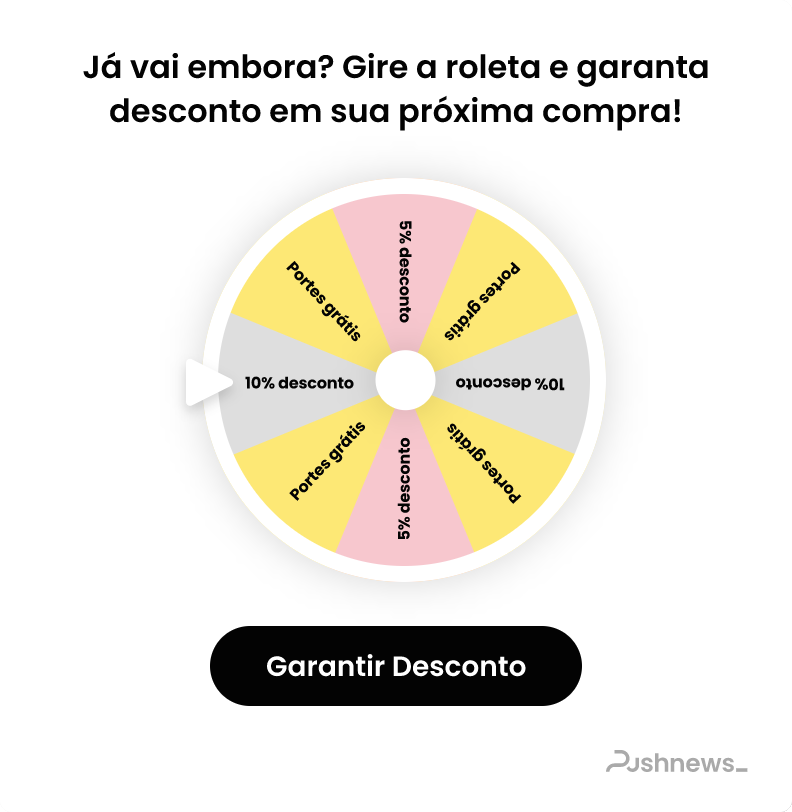 Roleta interativa como OnSite Popup gamificado para retenção de visitantes