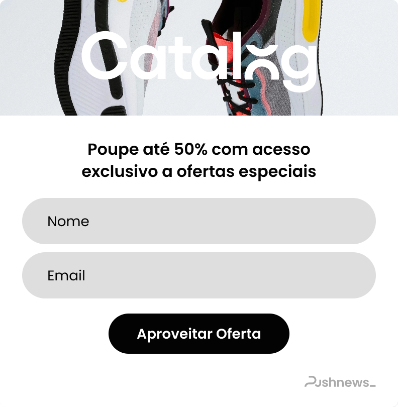 Formulário de OnSite Popup para coleta de nome, e-mail e telefone do visitante